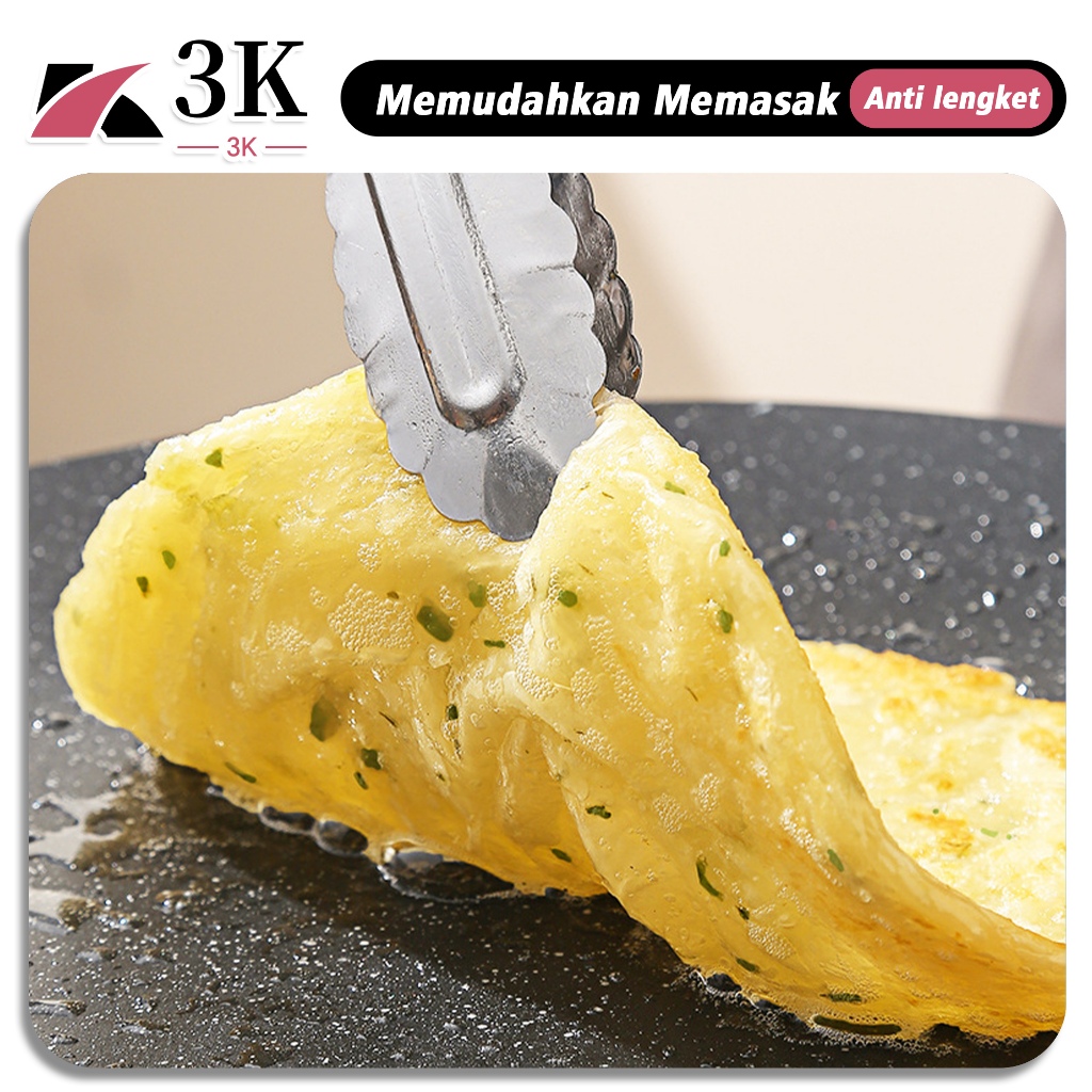 PROMO TERBARU (3K Surabaya) Wajan Datar BBQ Anti Lengket 34CM Serbaguna/Panci Panggangan Ikan Grill