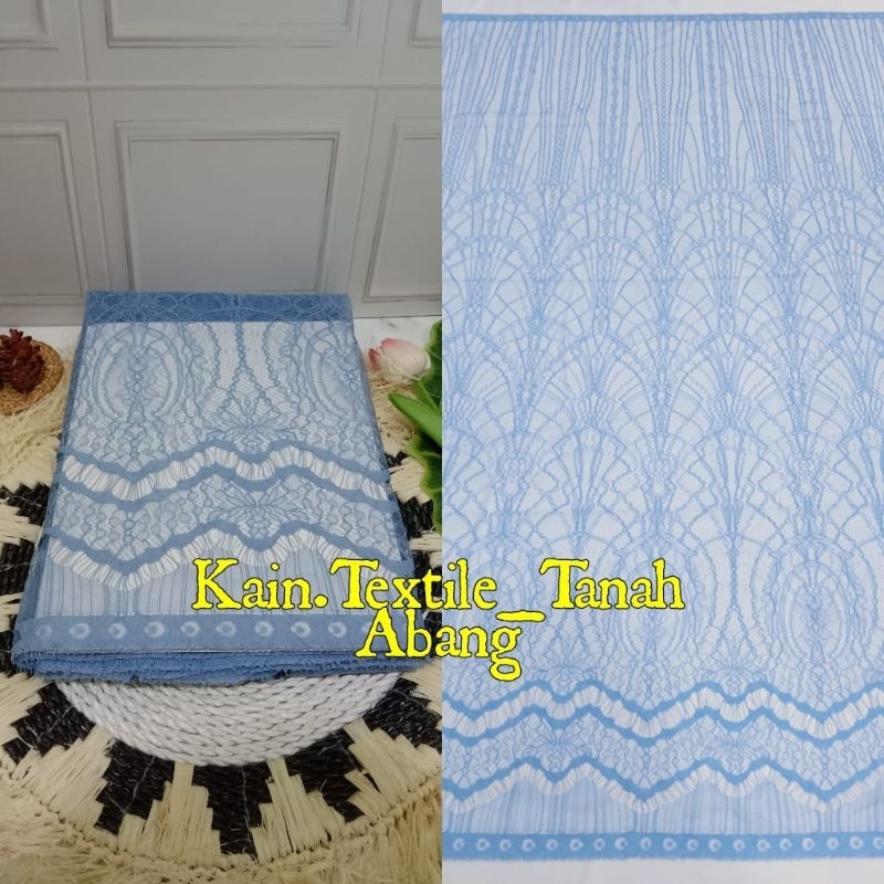 Kain Brokat Chantily Lace  Bahan kain brokat kebaya santili