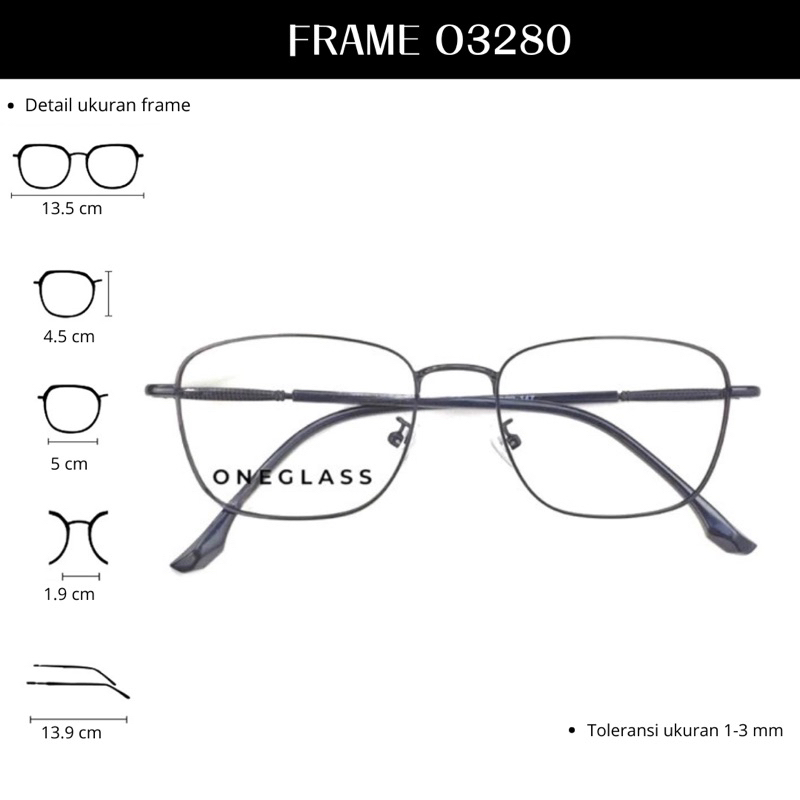 Oneglass - Frame Kacamata O3280 Unisex