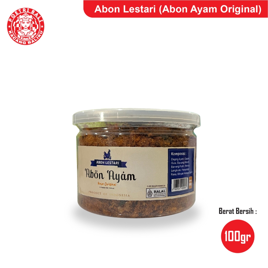 

Poetri Bali Abon Lestari - Abon Ayam Original 100gr
