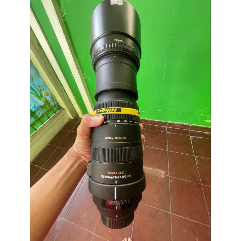 Lensa For NIKON Super Tele Sigma APO 150-500mm f5-6.3 EX DG HSM Bukan 70-200 mm