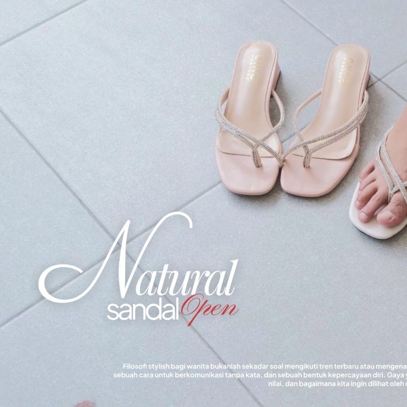 chic fortune sendal tumit tahu impor fashion wanita Bss202