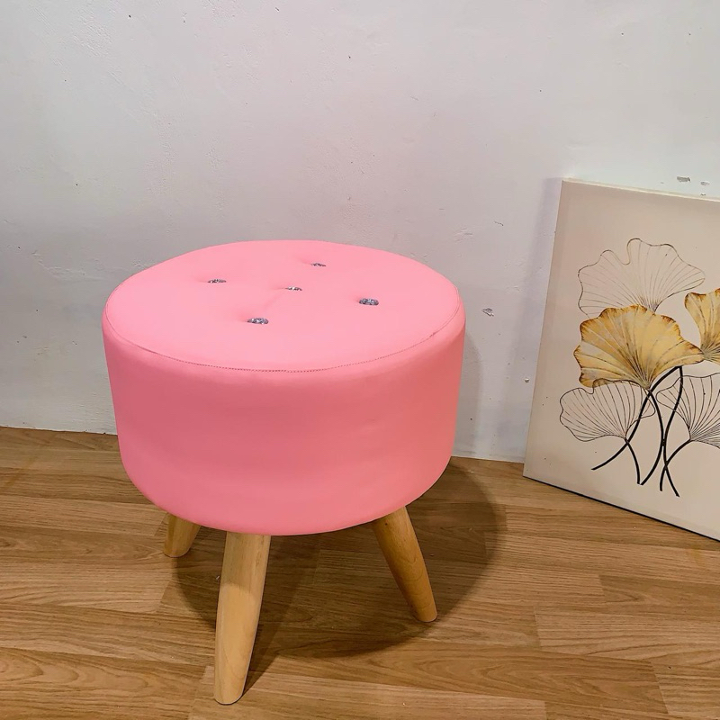 SOFA STOOL BULAT KANCING / KURSI STOOL