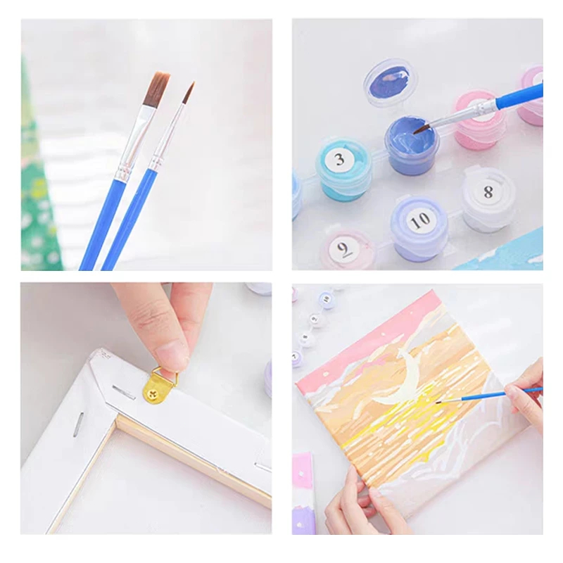 

HIGHTUNE Paint By Number 20x20 Diy Project Art Painting Kit Aesthetic Kanvas Lukis Tangan 1 Set