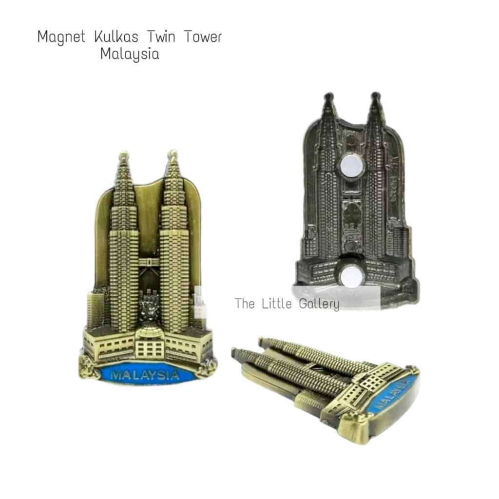 Magnet Kulkas Souvenir Malaysia Twin Tower Besi