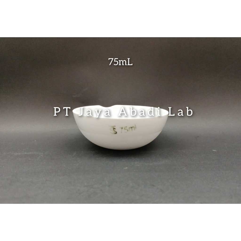 Cawan Porselin 75ml Penguap Evaporating Dish 75 ml Porcelain