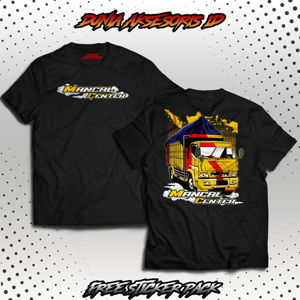 Baju / Kaos / Tshirt MANCAL CANTER | KAOS MOBIL TRUK CANTER | BAJU DRIVER MUDA OVERSIZ