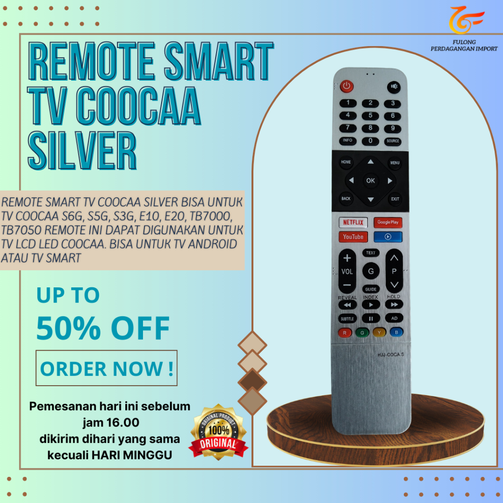 REMOTE TV COOCAA LED LCD ANDROID TV / COOCAA SILVER ANDROID TV