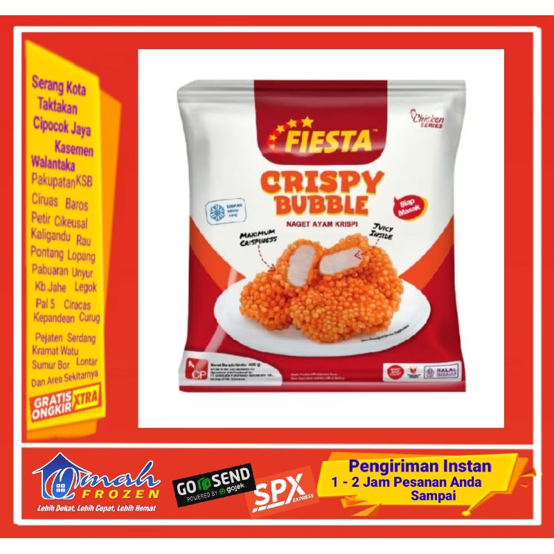 

Fiesta Crispy Bubble 400g, Naget Frozen Serang