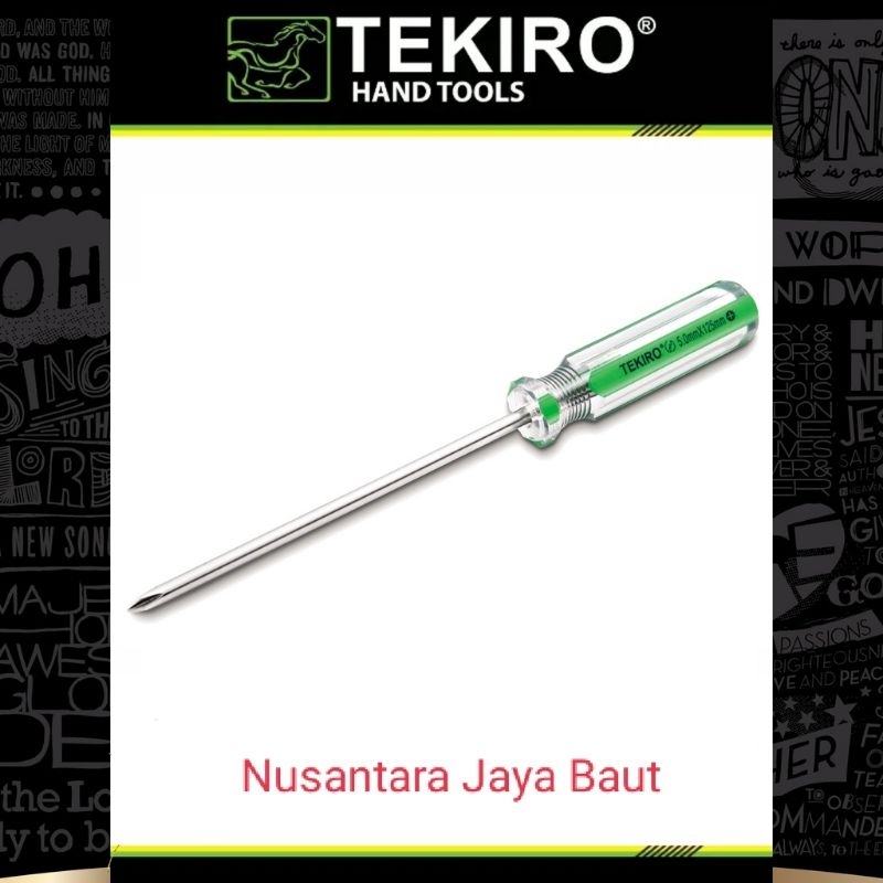 Obeng Gagang Kristal Tekiro 6mm plus(+) / minus(-)