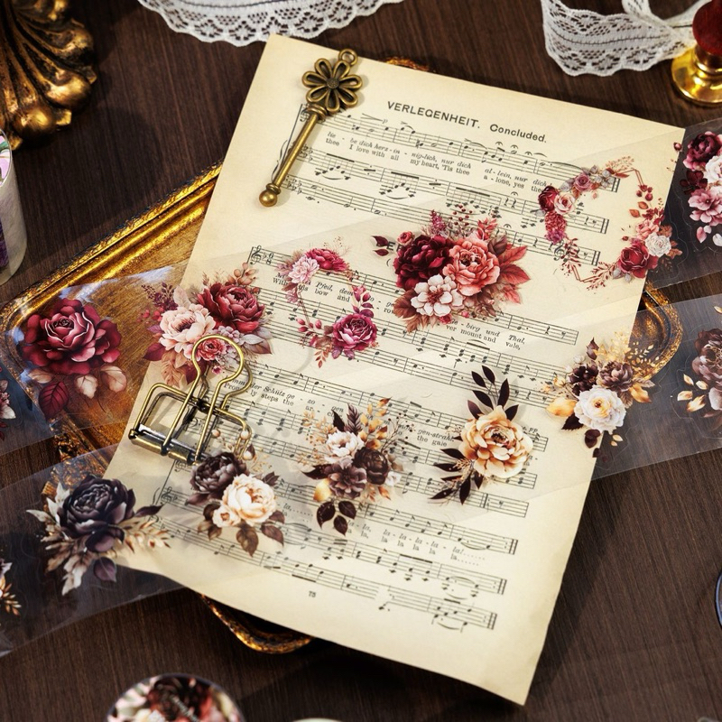 

(Kiricart) Letter from Flower PET with KISS CUT Sticker Aesthetic / Journaling / Scrapbooking / DIY / Art and Craft