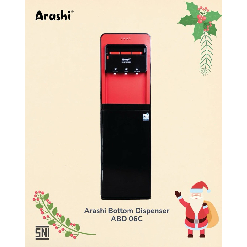 [ Arashi ] Dispenser Galon Bawah Arashi ABD-05C (Hot,Normal,Cold) - Low Watt