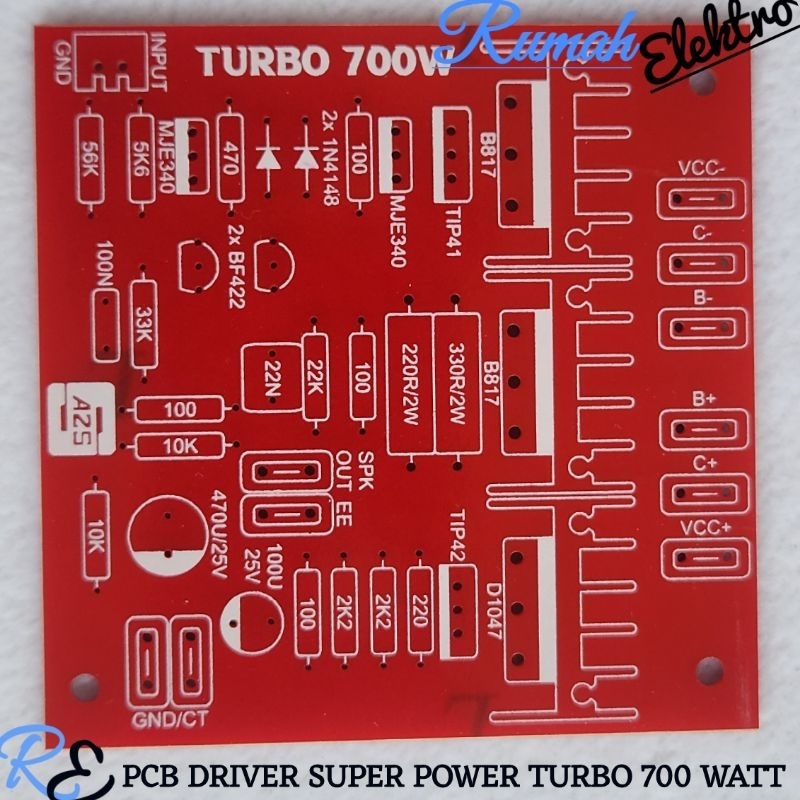 PCB DRIVER POWER AMPLIFIER SUPER POWER TURBO 700W TURBO 700 WATT