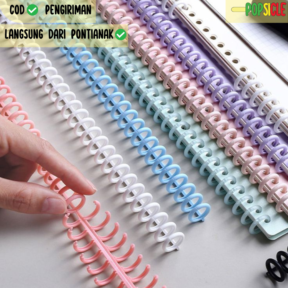

Ring Binder Flashee DIY Binder Plastik Spiral 30 Lubang Untuk Loose Leaf Paper A4 B5 A5 A6