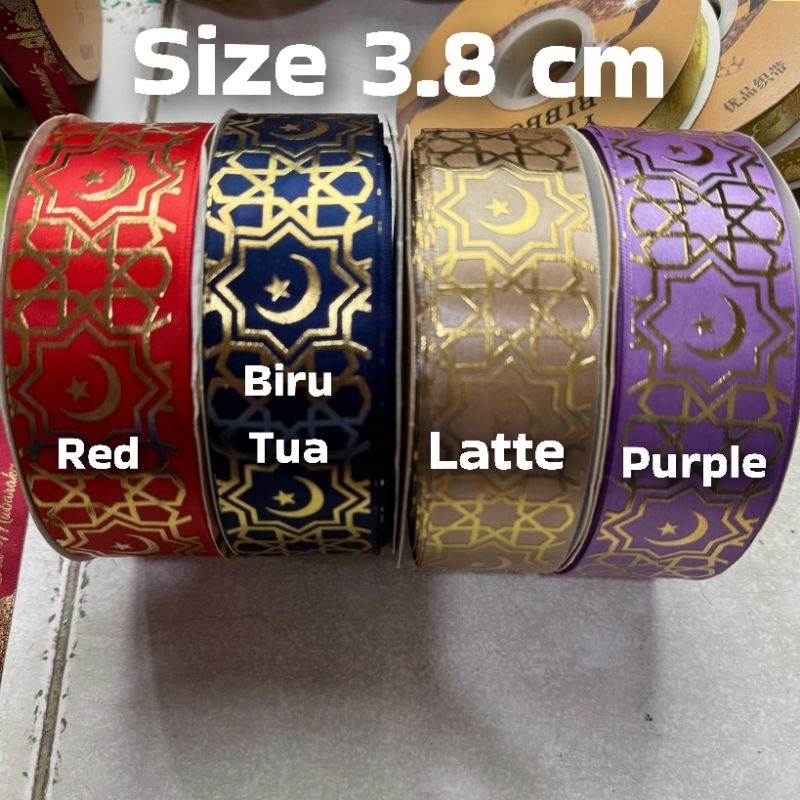 

1 Yard (90cm) - 3.8 cm | Pita Idul Fitri | Pita Lebaran Harga per Yard bukan 1 Rol