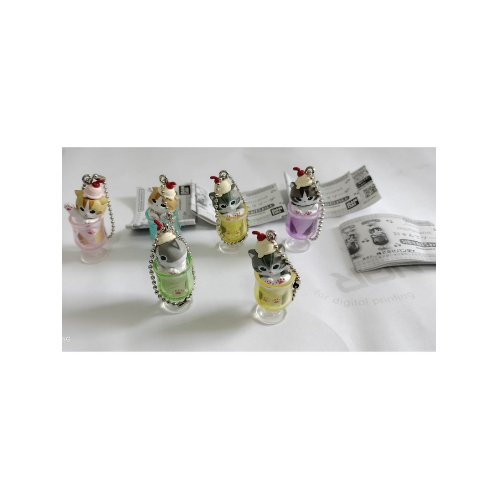 Mofusand cream soda miniature keychain gacha japanese | trinkets gotochi keychain japan cream soda