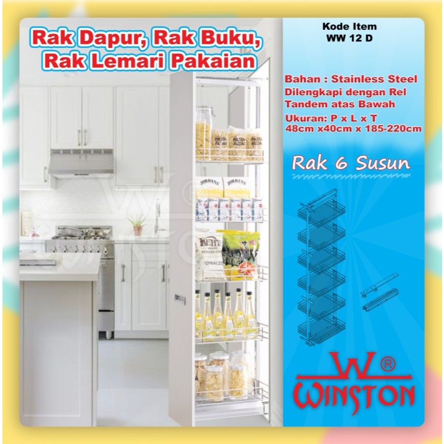 Rak Dapur Stainless Steel Rak 5 susun Rak Penyimpanan Tempat Serbaguna 5 Susun Rak STAINLESS  rak su