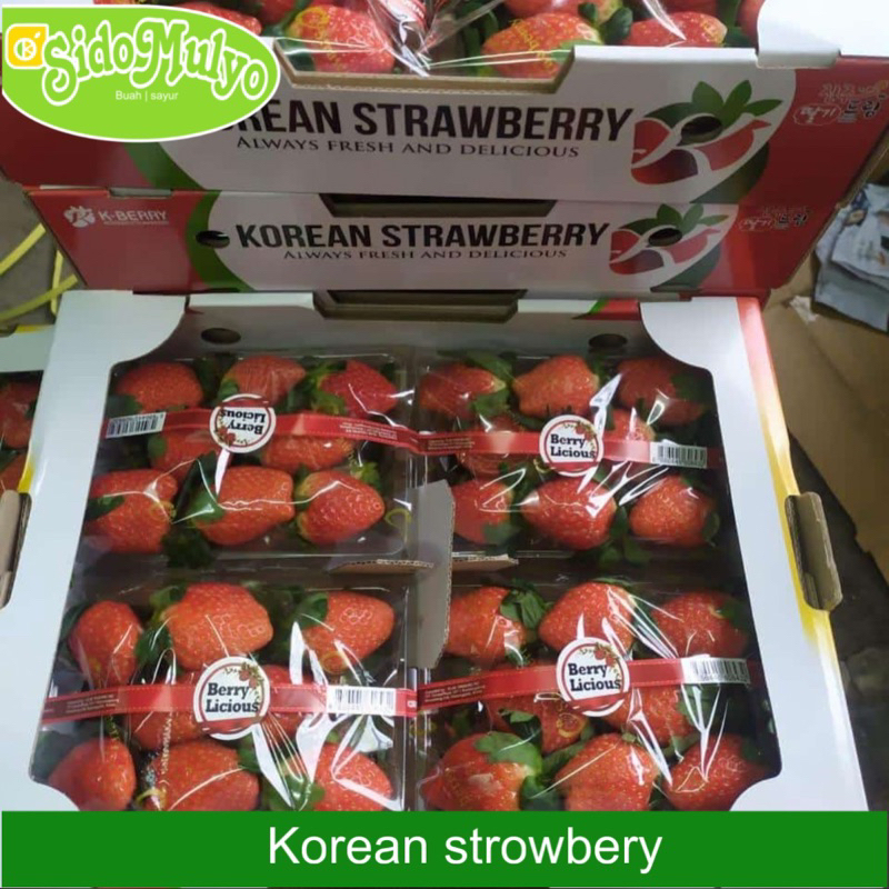 

Buah Strowbery Korean fresh 1 pcs (400gr) | ud sidomulyo fresh