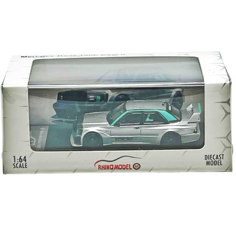 Rhino Model 64 Mercedes 190E W201 Evo II Automobiliamo Silver