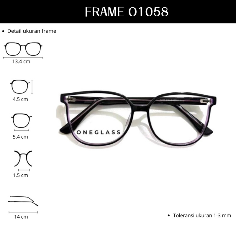 Oneglass - Frame Kacamata O1058 Perempuan