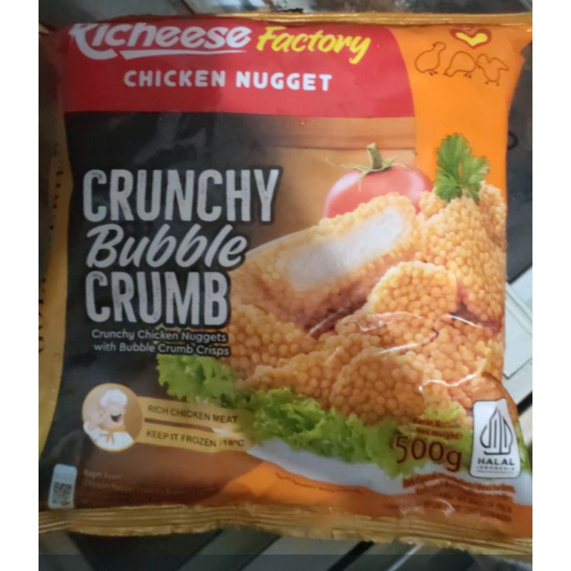 

nugget richeese crunchy bubble crumb 500gr halal murah bandung