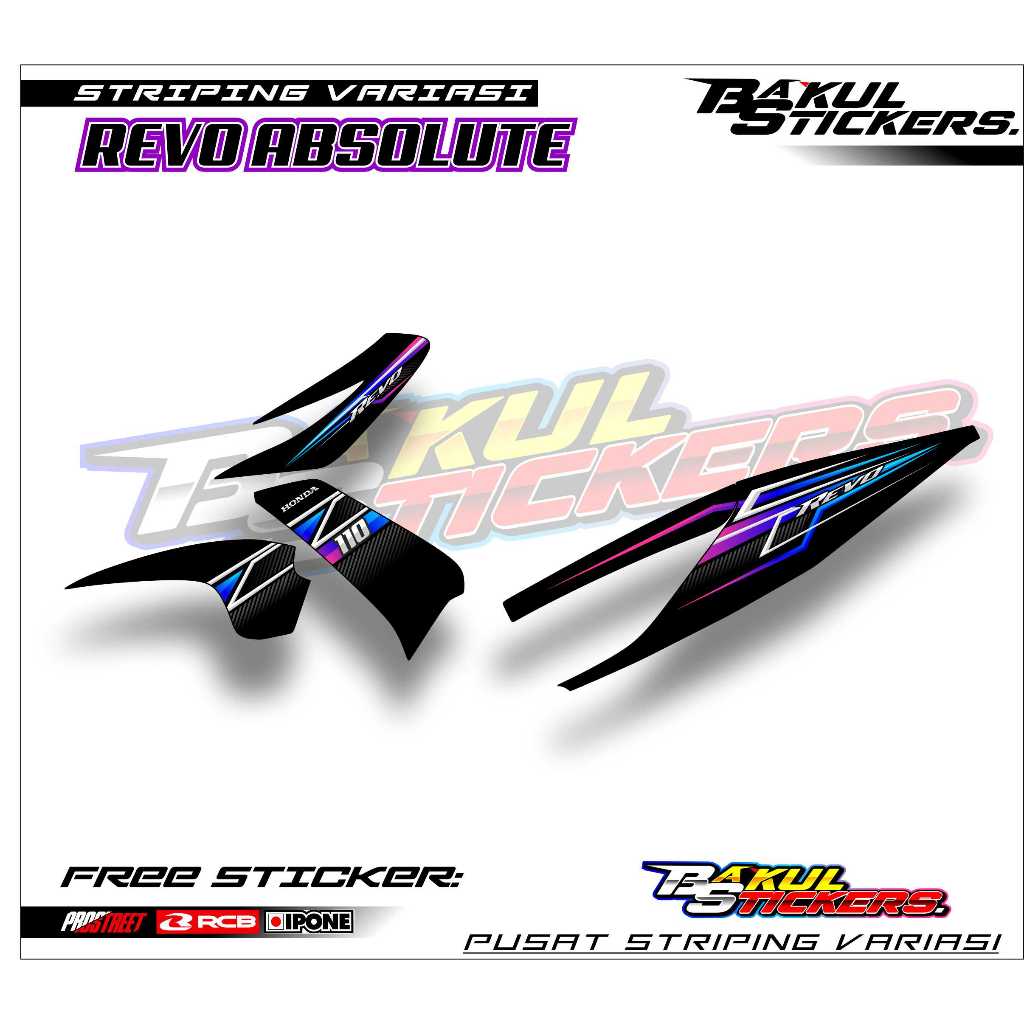 STRIPING VARIASI HONDA REVO ABSOLUTE / STICKER LIST VARIASI MOTOR HONDA REVO ABSOLUTE