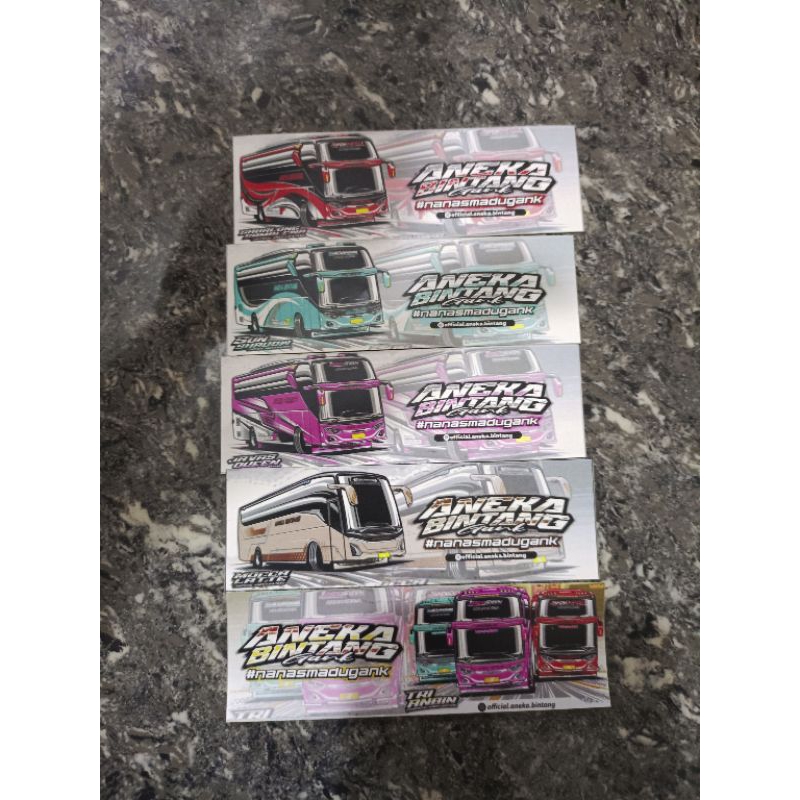 

Stiker bus terbaru original aneka bintang jetbus 5 isi 5 pcs