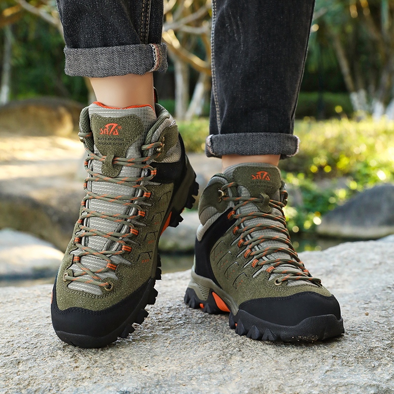 OFFICIAL SEPATU GUNUNG SNTA 506 GREEN WATERPROOF SOFT SHELL OUTDOOR TRAVELING HIKING SHOES UNISEX