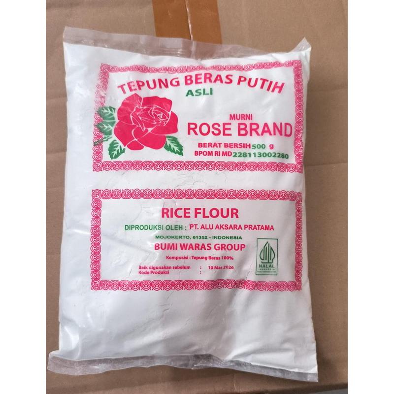 

Tepung beras putih rosebrand 500gram