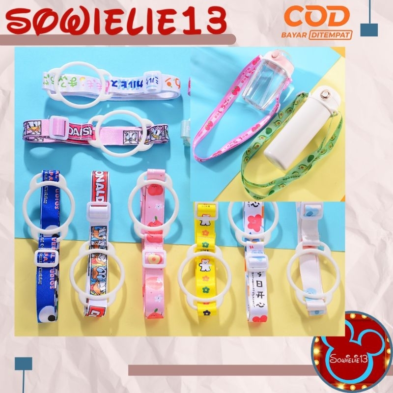 strap botol minum motif kartun tali botol minum portable tali gantungan botol minum anak