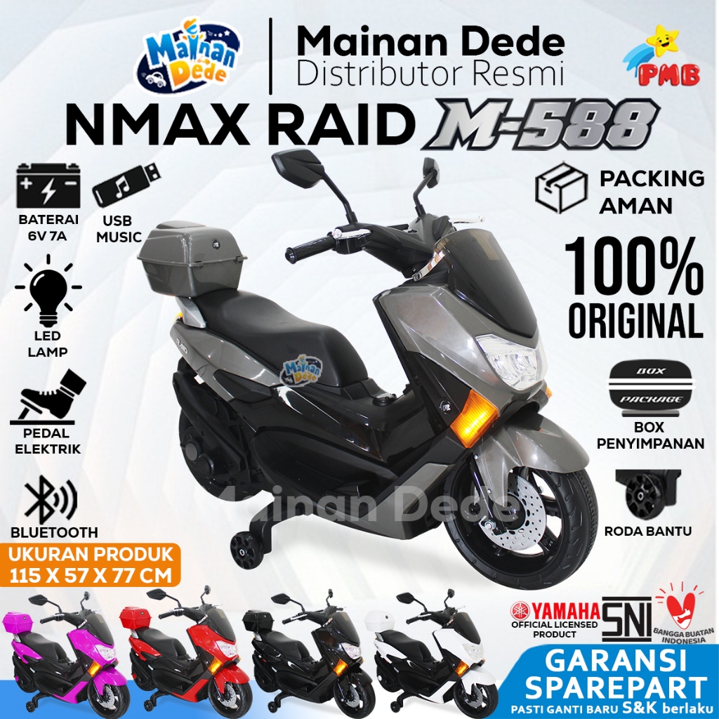 Mainan Motor Aki Anak PMB 588 M588 M-588 NMAX RAID