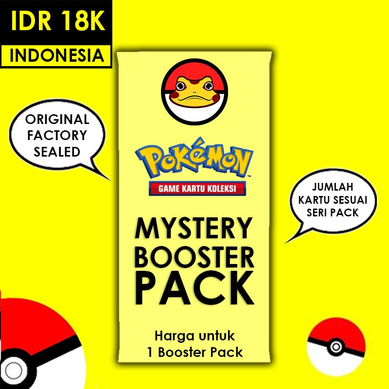 Mystery Random Booster Pack Kartu Pokemon Indonesia - Sealed TCG Card