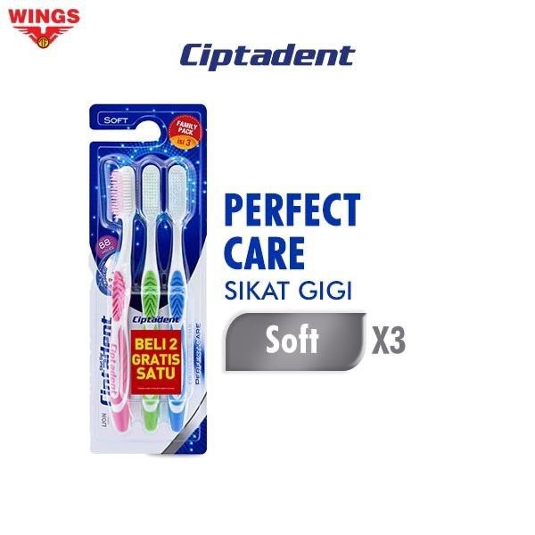 Ciptadent Sikat Gigi Perfect Care Soft Kotak Isi 3 Pcs | Sikat Gigi Ciptadent Soft Isi 3