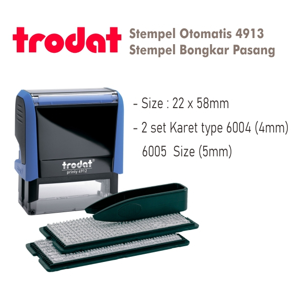 

Stempel Trodat Typo 4913 / Stempel Bongkar Pasang
