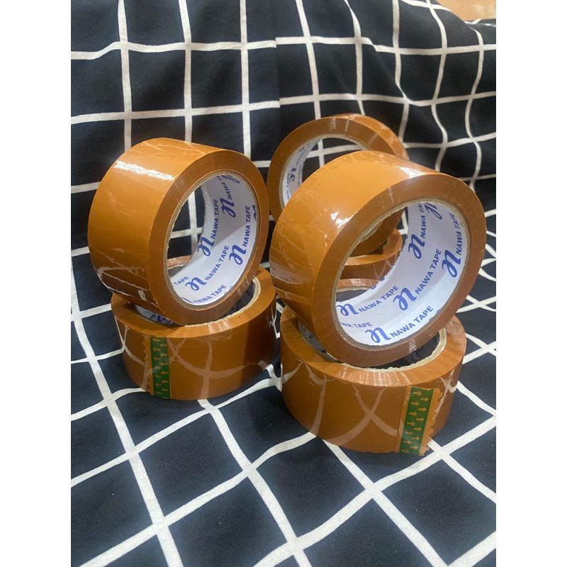 Nawa Tape / Lakban Coklat 1 Slop Isi 6 Roll
