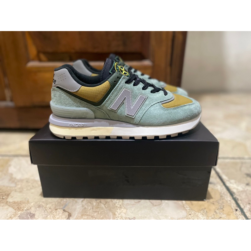 New Balance 574 legacy x Stone Island light green
