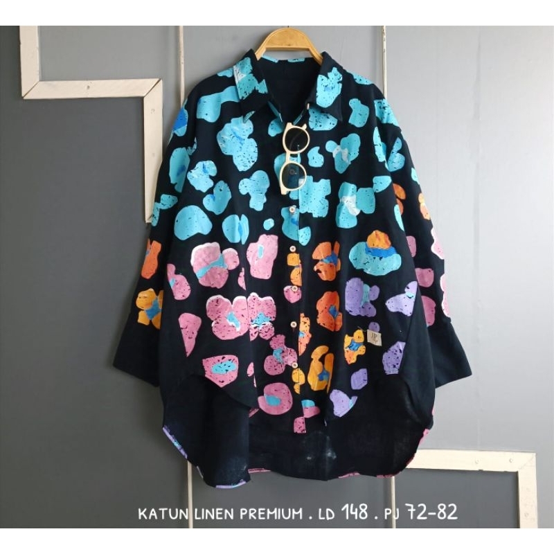 BLOUSE KATUN LINEN JUMBO