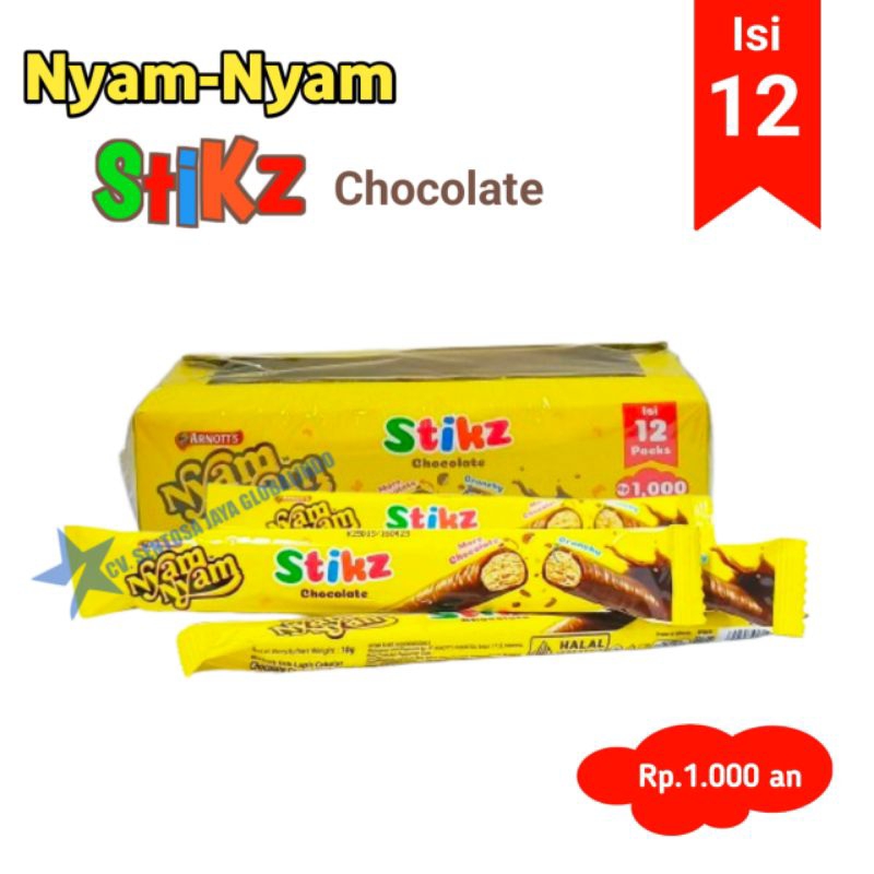 

Stikz Nyam-Nyam Chocolate Isi 12 Packes 10 gr
