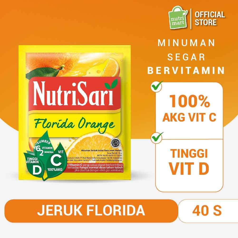 

NutriSari Florida Orange 40 Sachet - Minuman Buah Vitamin C