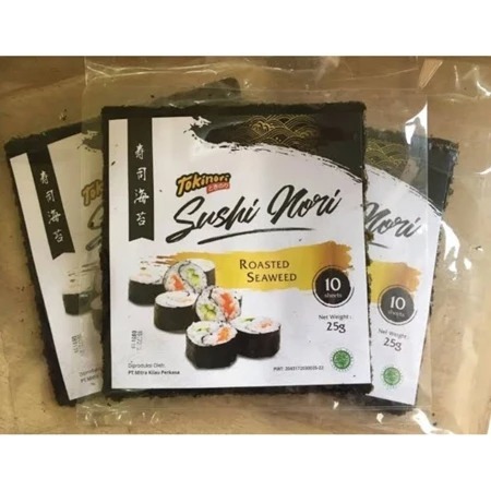 

TOKINORI SUSHI GRADE A ISI 10 SHEET / NORI HALAL / NORI PANGGANG