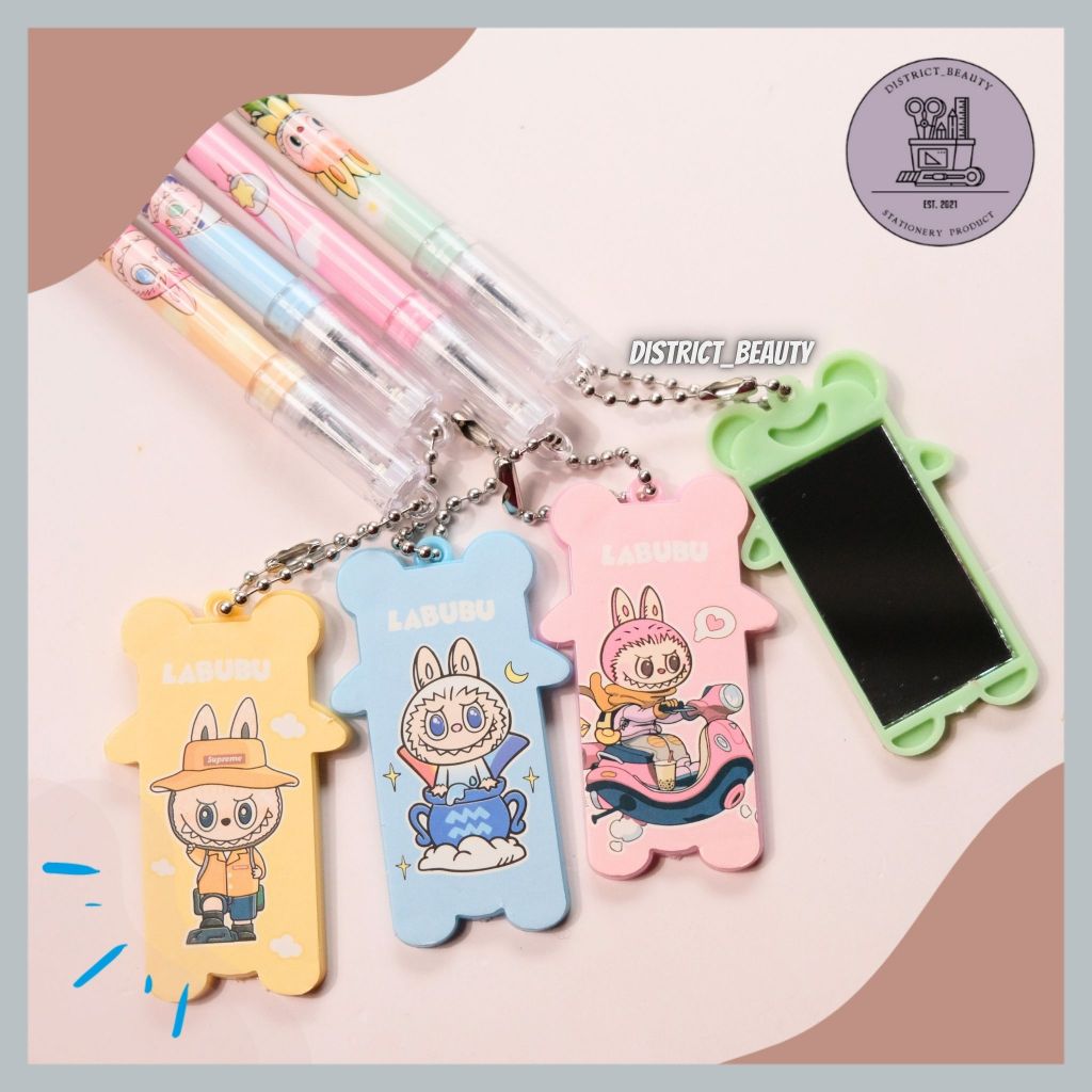

PULPEN GANTUNGAN KACA LABUBU PEN GEL BOLPEN GANTUNG CERMIN LABUBU PULPEN LABUBU LUCU TERMURAH