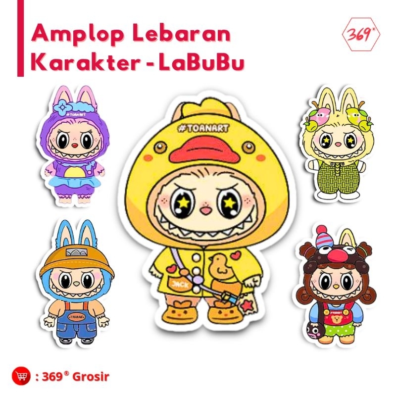 

369 | Amplop Lebaran Eid Mubarak Idul Fitri Angpau Viral Labubu Kartun 3D