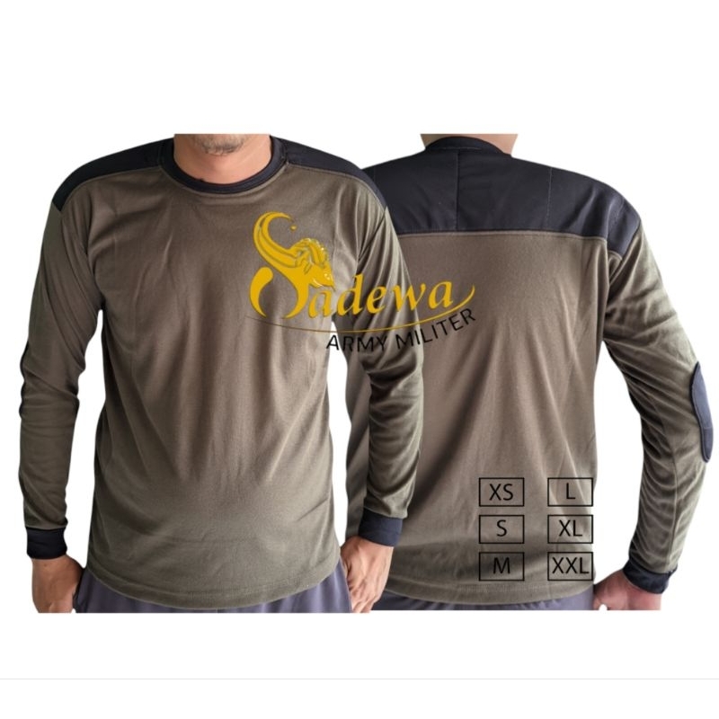 KAOS PANJANG ARMY HIJAU|KAOS ARMY DECKER HIJAU TNI MENWA
