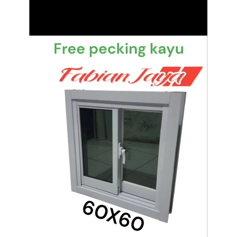 Kusen Aluminium Jendela Sleding ukuran 60X60