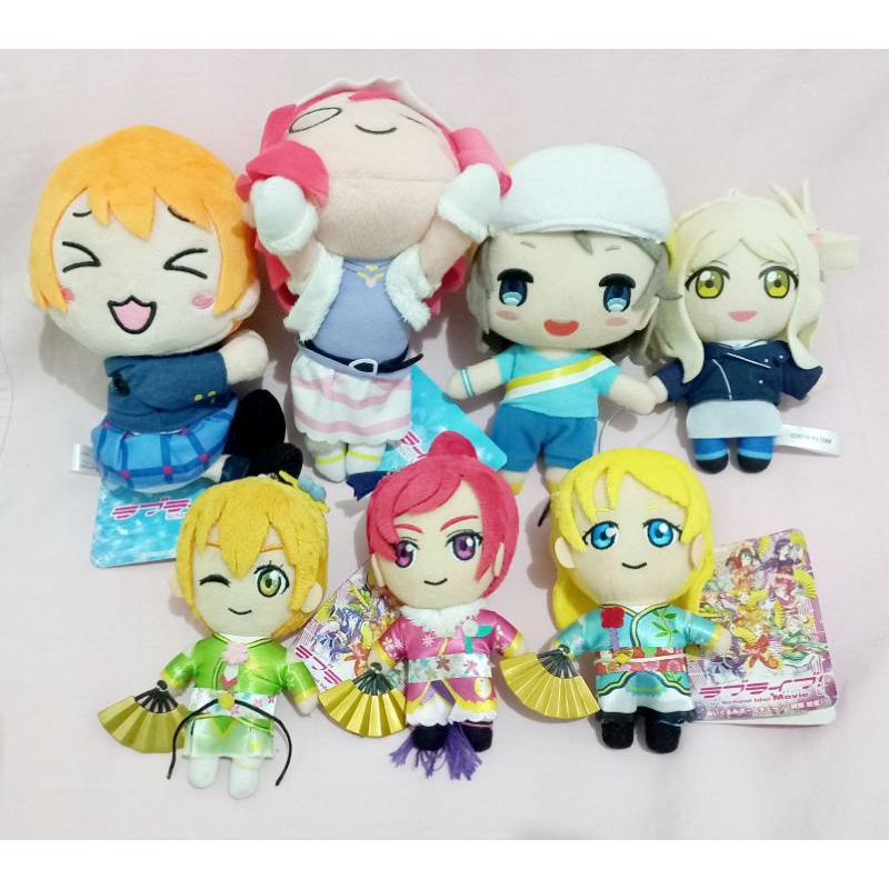Love Live School Idol Plush Nesoberi Kuttsuki Kyungurumi Nuigurumi - Maki, Rin, Kotori, Nico, Mari O