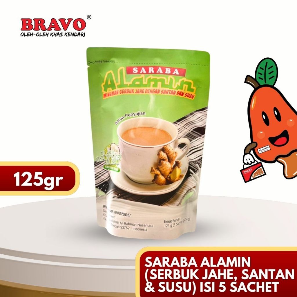 

SARABA ALAMIN (minuman serbuk jahe dengan santan dan susu) 125gr ISI 5 SACHET