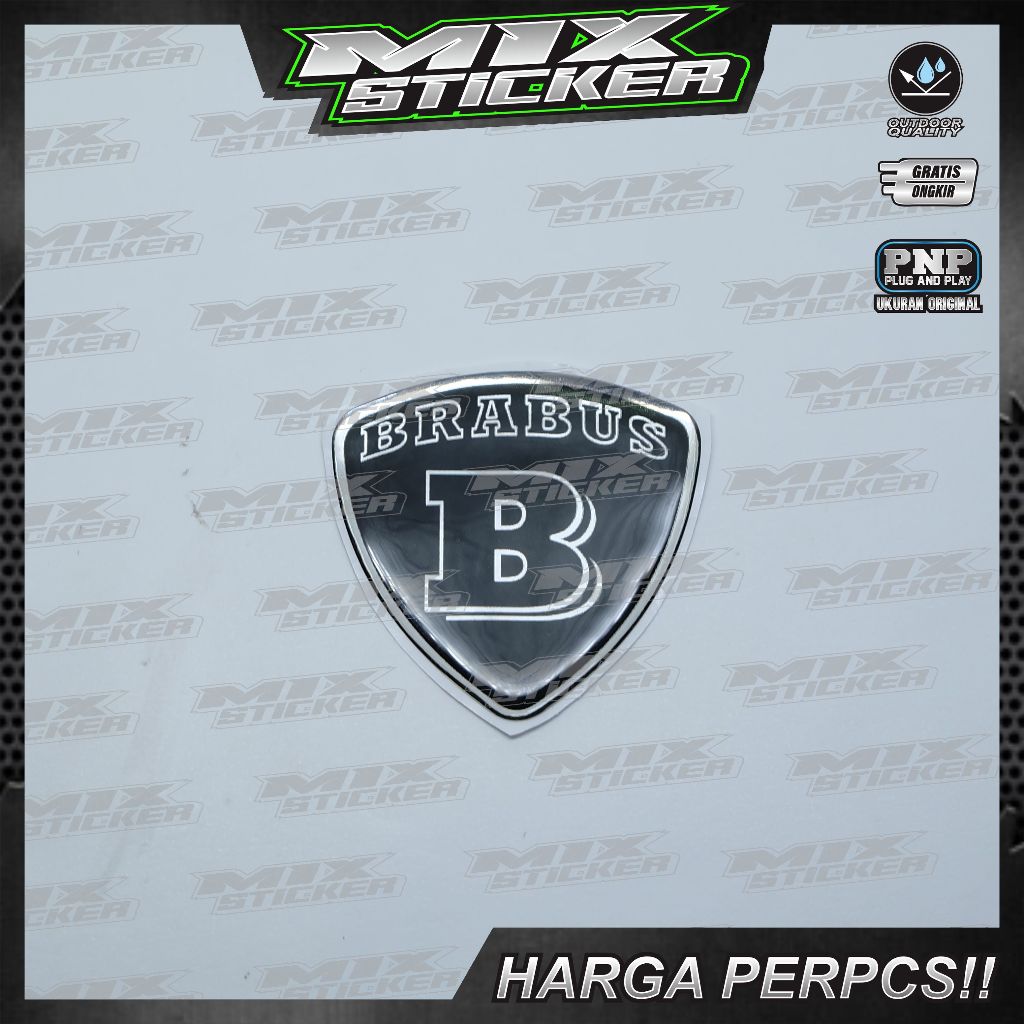 emblem brabus / emblem timbul brabus / stiker 3d brabus / stiker emblem brabus / sticker brabus 3D