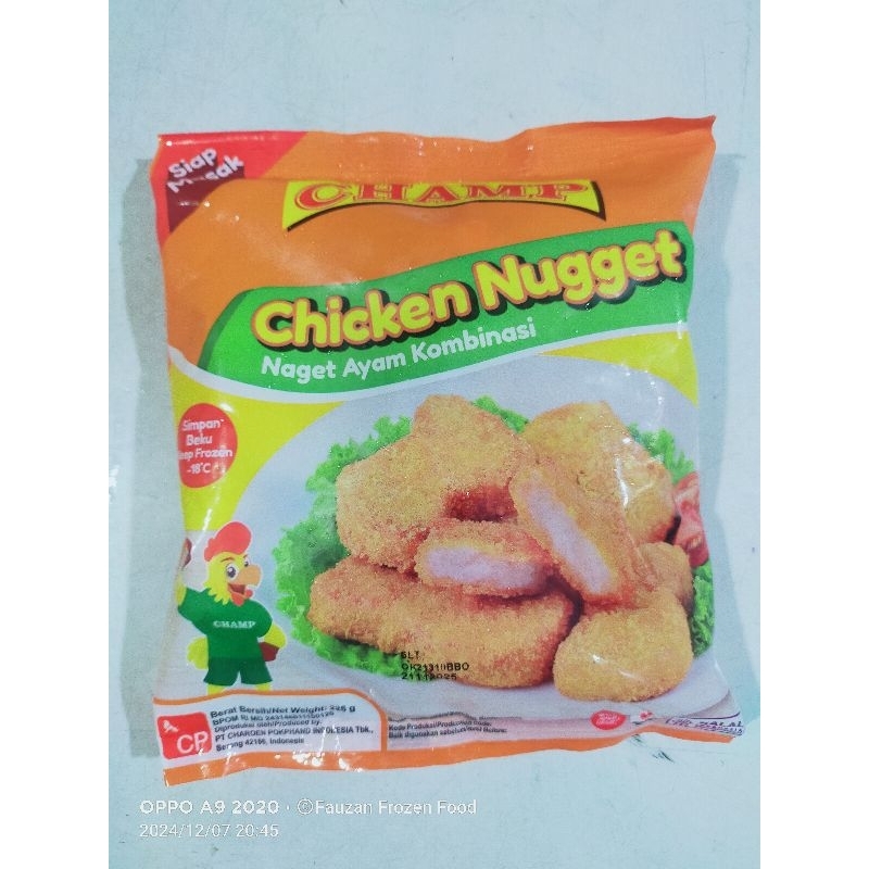 

Champ Chicken Nugget 225gram (kemasan baru)