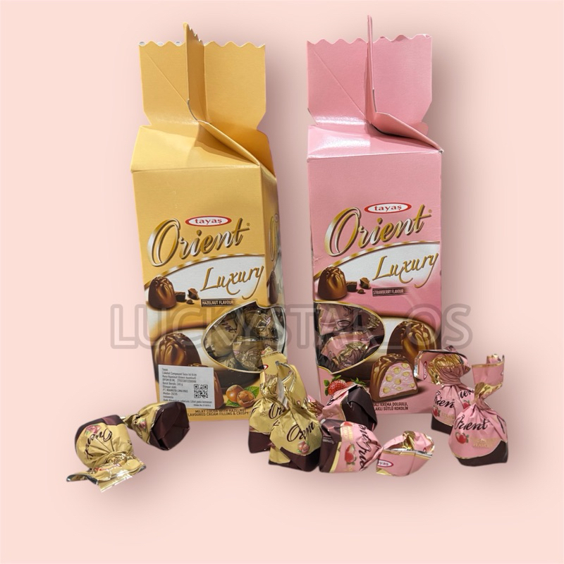 

TAYAS ORIENT LUXURY TRUFFLE CHOCOLATE 265gr COKLAT TURKI RASA HAZELNUT / STRAWBERRY