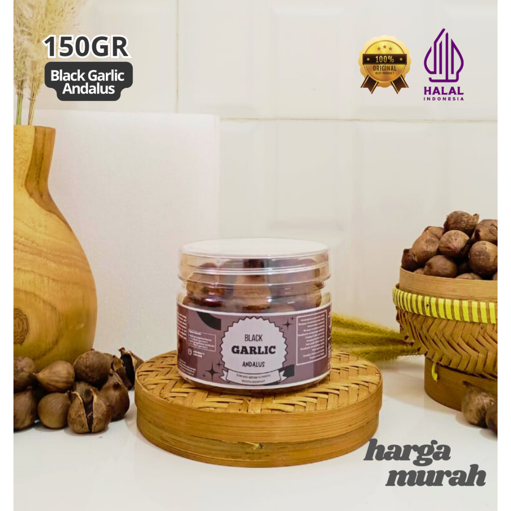 

Black Garlic Andalus (BAWANG HITAM TUNGGAL) JUMBO - 150 Gram | UNTUK KESEHATAN - 100% Original & Fresh